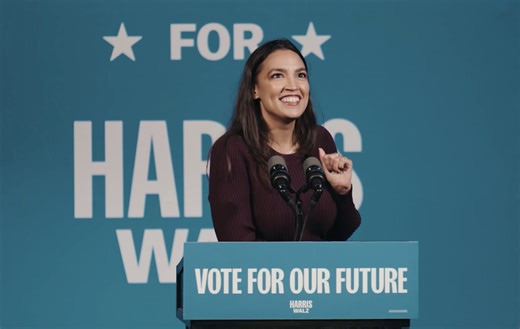 AOC Campaigns for Harris at Penn State