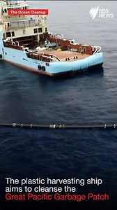 754K views · 10K reactions | This plastic harvesting ship aims to cleanse the Great Pacific Garbage Patch of half of its waste within just five years. | SBS News | Facebook