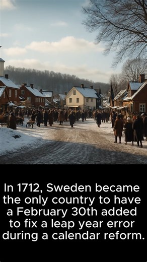 Sweden is the only country in history to have had a February 30th. In 1712, after a botched calendar reform, they added the extra day to fix their leap year mistake and realign with the Julian system. | History Exposed