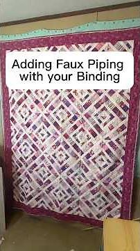 Adding Faux Piping to your Binding #quilting #binding #piping #flange