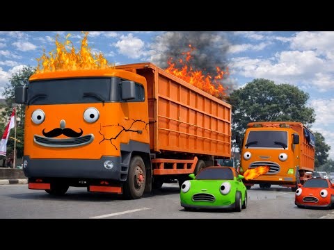 Wow Ada Truk Kontainer Besar, Truk Tangki Panjang, Truk Pasir Berubah Mirip Tayo & Kawan - kawan #78