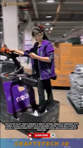 *Modern Electric Pallet Truck Innovation for Logistics Efficiency** #automaticmachine #tech #machine
