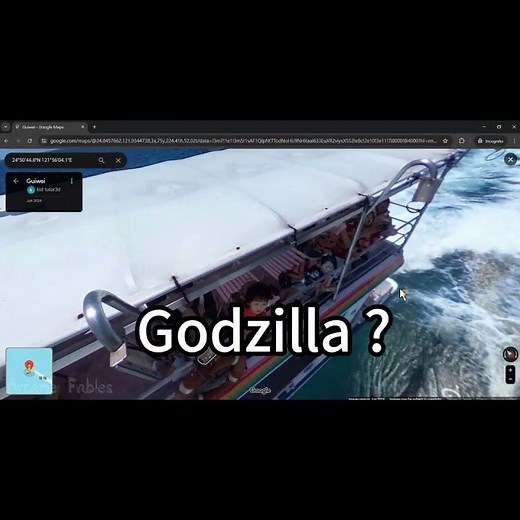 Godzilla appeared in the waters near a remote island in Taiwan. | Real or Not? | on Google Maps 😱