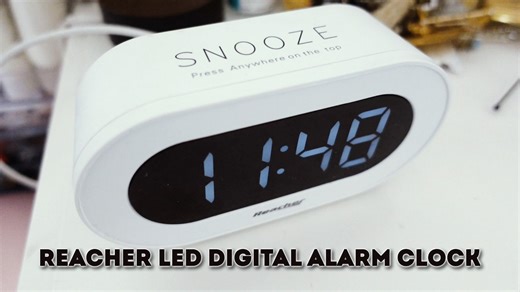 Watch REACHER Small LED Digital Alarm Clock for Bedrooms on Amazon Live