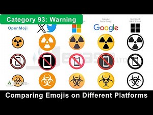 Emojis On Different Platforms | Category 93: Warning ☣️🚸🚳⛔🚯📵🔞🚷🚭🚱🚫☢️⚠️