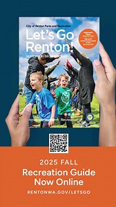1.2K views · 14 reactions | The latest Let’s Go Renton! Recreation Guide has all the programs and events you need this September through December! Flip through the guide online at rentonwa.gov/letsgo. You can also pick up a copy at Renton City Hall, Renton Community Center, Don Persson Renton Senior Activity Center, or Highlands Neighborhood Center. | City of Renton, WA -- Government | Facebook