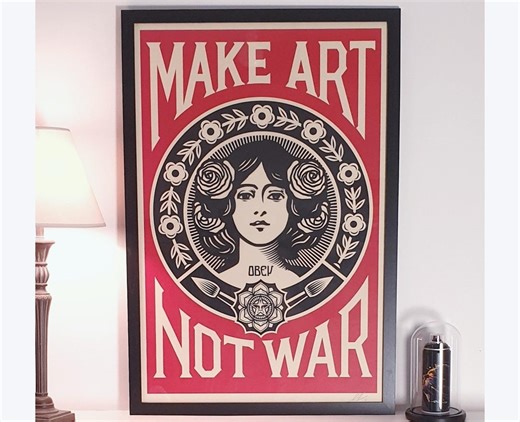 Shepard Fairey (OBEY) Poster - Signed - Make Art Not War - 2025 - Open Edition Large Format - Etsy Canada
