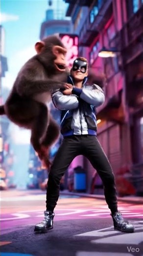 Epic hero and monkey Hip Hop Dance 🔥 | Funniest Animal Dance Ever #viralvideo #aishorts