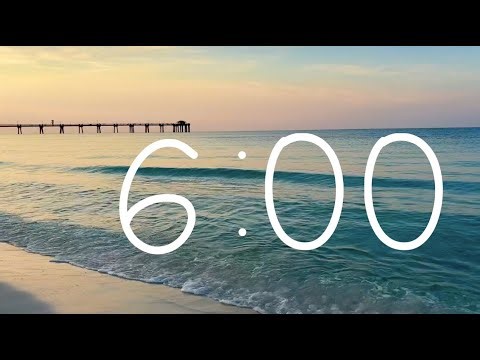 ⏳ Peaceful 6-Minute Countdown Timer with Soothing Ocean Waves & Soft Bell 🌊