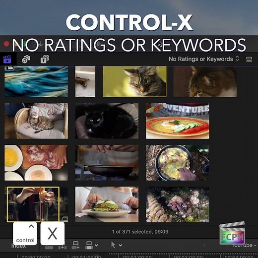 Final Cut Pro Shortcut | Control-X | No Ratings or Keywords