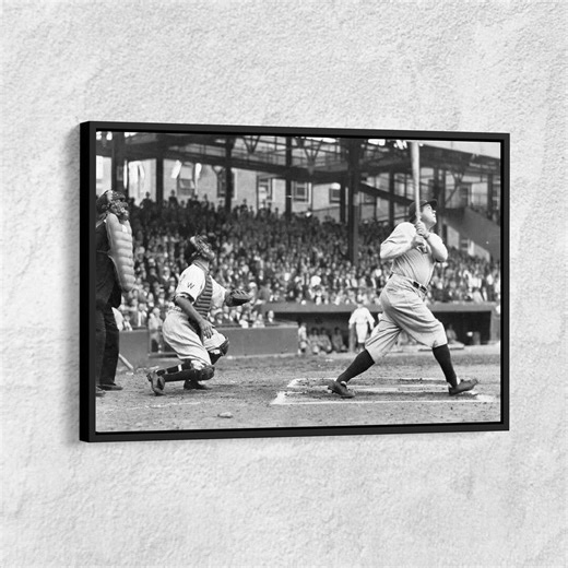 Vintage Baseball Canvas Print: Black and White Sports Photography - Etsy