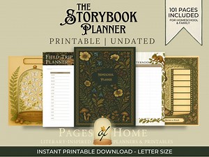 Homeschool Planner Printable | 101 Pages | Lesson Plans, Attendance, Calendars, Logs & Reflection Pages, More | Instant Download - Etsy