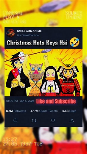 Christmas Hota Keya Hai 😂 #demonslayer #kimetsunoyaiba #inosuke #tanjiro #zenitsu #animeedit