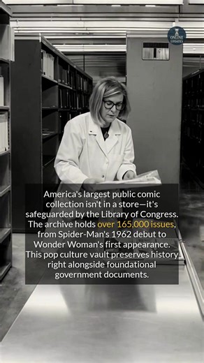 The largest public comic collection in America is preserved by the Library of Congress. #history #didyouknow #comics #historyfacts | Online Updates