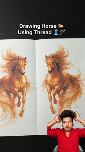 🐎 Amazing Horse Drawing ✏️ | Easy & Beautiful Horse Sketch Tutorial 😍 #drawing #shorts