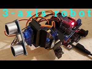 DIY 3-Axis Ultrasonic Robot | Arduino Project with Servo Motors