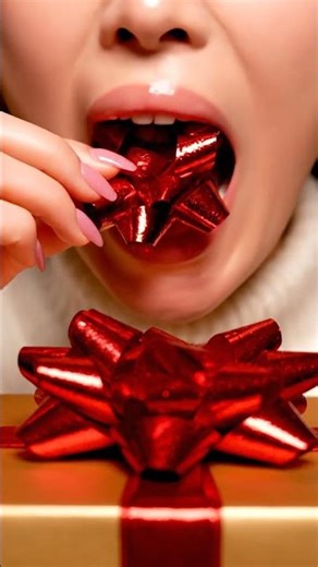 Stop throwing these away! You can EAT the gift wrap bows! ASMR