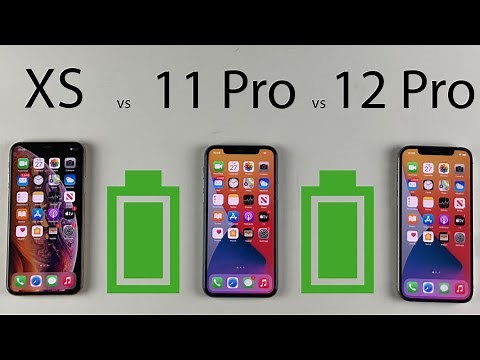 iPhone 12 Pro vs 11 Pro vs XS Battery Life DRAIN Test