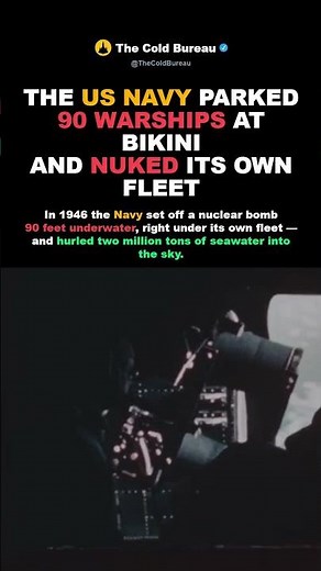 The US Navy Parked 90 Warships At Bikini And Nuked Its Own Fleet #shorts