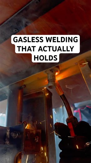 Thick steel repair = .035 flux core👌 No gas, No hassle. #fluxcorewelding #weldingwire #welding