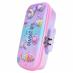 [Hot Item] EVA Office Primary School Students Stationery Advertising Promotion Gift Children Kids Pen Pencil Pouch Bag Box Case with Password Lock