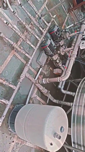 SS PIPE FITTING WITH SS WATER TANK AND PRESSURE PUMP