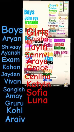 Duet with your classmates names