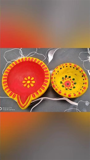 Quick and Easy Diya 🪔 Decoration Ideas ||Diwali Diya #diy #youtube shorts #viral #handmade #colour