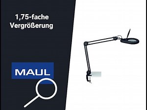LED-Lupenleuchte MAULviso, Schwarz, Metall, Klemmfuß, 1, 75-fache Vergrößerung, 2120 Lux, Tageslichtweiß