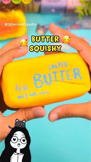I made the VIRAL BUTTER SQUISHY ! 😱 How to make DIY Squishy at Home #squishy #how #shorts #viral