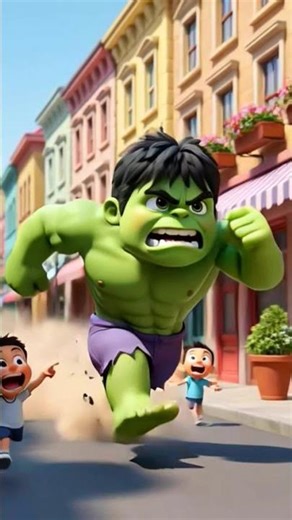 বাচ্চা হাল্কার দৌড় খেলা | Child Hulk | #racing #hulk #child #cartoon #viral #reels #shorts #asmr