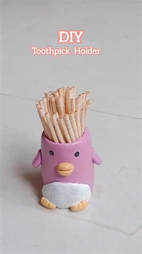diy toothpick holder #shorts #shortsfeed #art #diy #clay #artandcraft #viral #trending