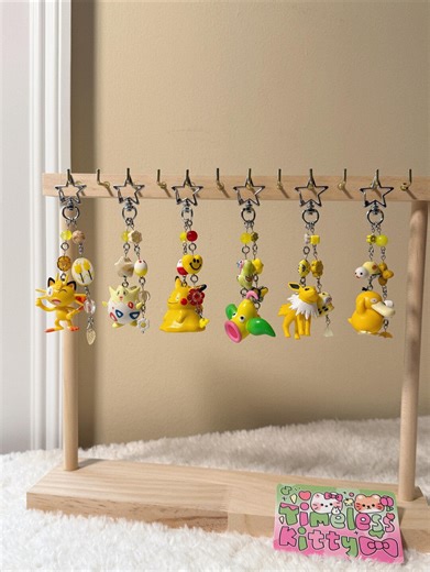 Kawaii Pokemon Bag Charm Yellow (4.14) - Handmade Cute Character Bag Charm/key Chain for Bag/purse - Etsy