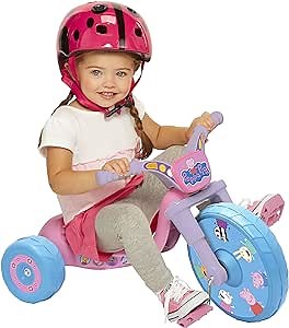 Peppa Pig 10” Fly Wheels Junior Cruiser Ride-On Pedal-Powered Toddler Bike/Trike, Ages 2-4, For Kids 33”-35” Tall and up to 35 Lbs