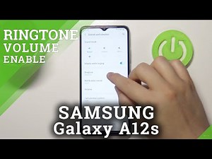 Disable Ringtone Volume in Sound Settings - SAMSUNG Galaxy A12S