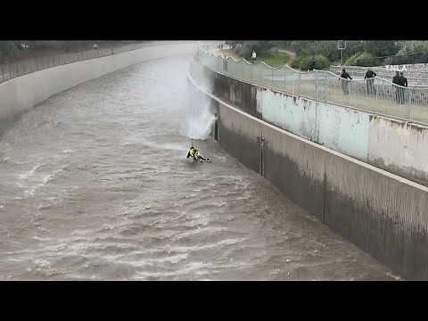LA River Rescue Caught on Camera! - Studio City