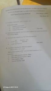 A system is defined by y(n) = 2x(2n-1).    Is the given system... | Filo