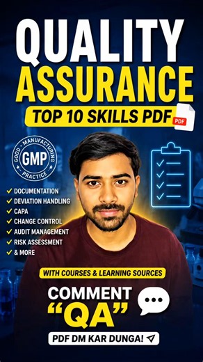 Top 10 Quality Assurance (QA) Skills Every Pharma Fresher Must Learn | FREE PDF 🚀 #qa #bpharma