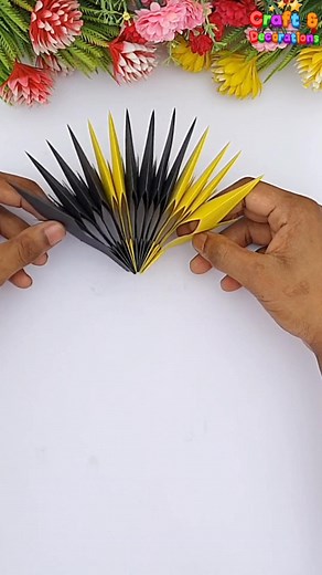 Beautiful Handmade Snowflakes Yellow & Black Snowflake Design Tutorial Part 7 | Craft & Decorations