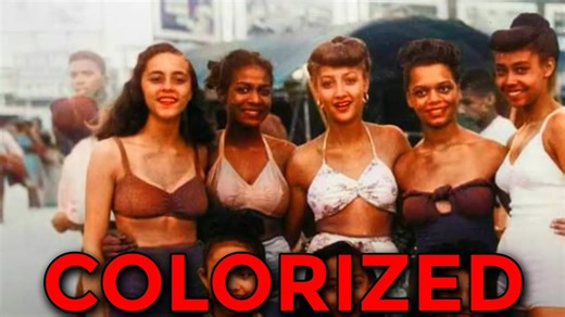 1940's to 1950's - The Beautiful Women, Cars and Beaches of Vintage America - Colorized