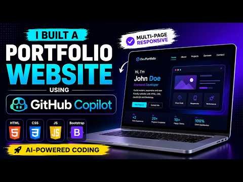 I Built a Professional Portfolio Website Using GitHub Copilot (HTML, CSS, Bootstrap & JavaScript)