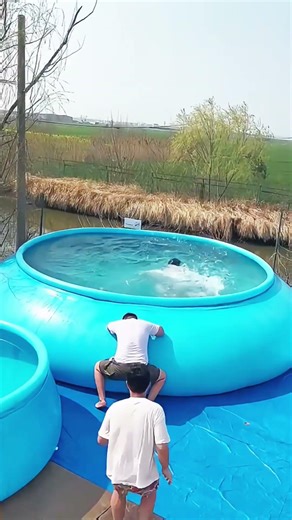 Giant Inflatable Pool Party at Home