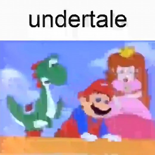 mario undertale falling down meme