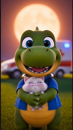 Moonlight Rescue with Dino! 🌙🦖 #dinosaursong