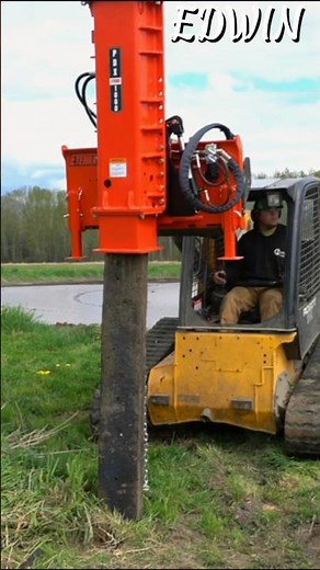 Skid Steer Post Driver Attachment
