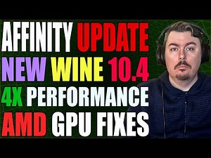 Affinity Linux Installer: Wine 10.4 Update = 4X Performance Boost!
