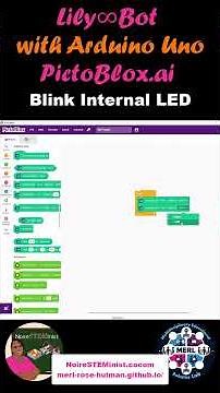 Program internal LED on Lily♾️Bot with Arduino Uno with PictoBlox.AI