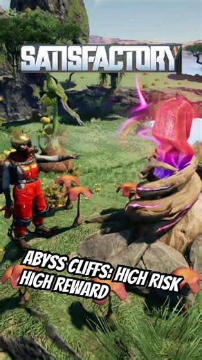 The Abyss Cliffs in Satisfactory Are Not Slandered Nearly Enough #satisfactory #shorts