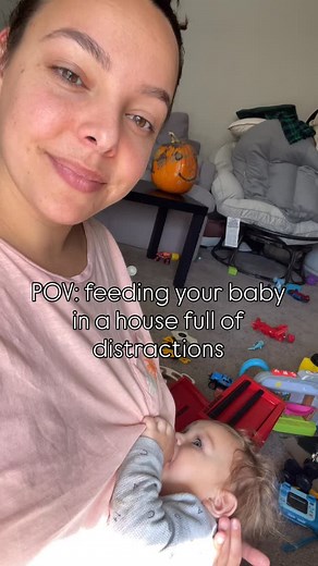 Distracted nursing is just where we’re at in this stage 路‍♀️ But...