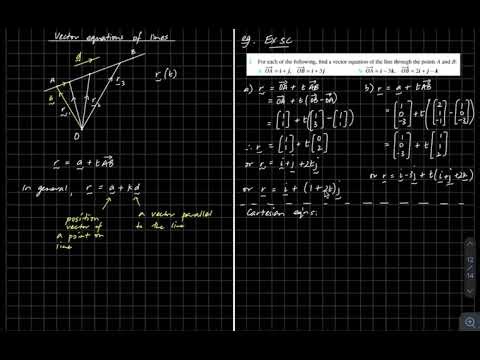 Vector equations of lines